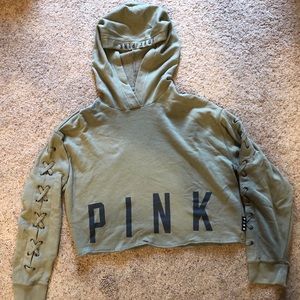 PINK cropped sweatshirt